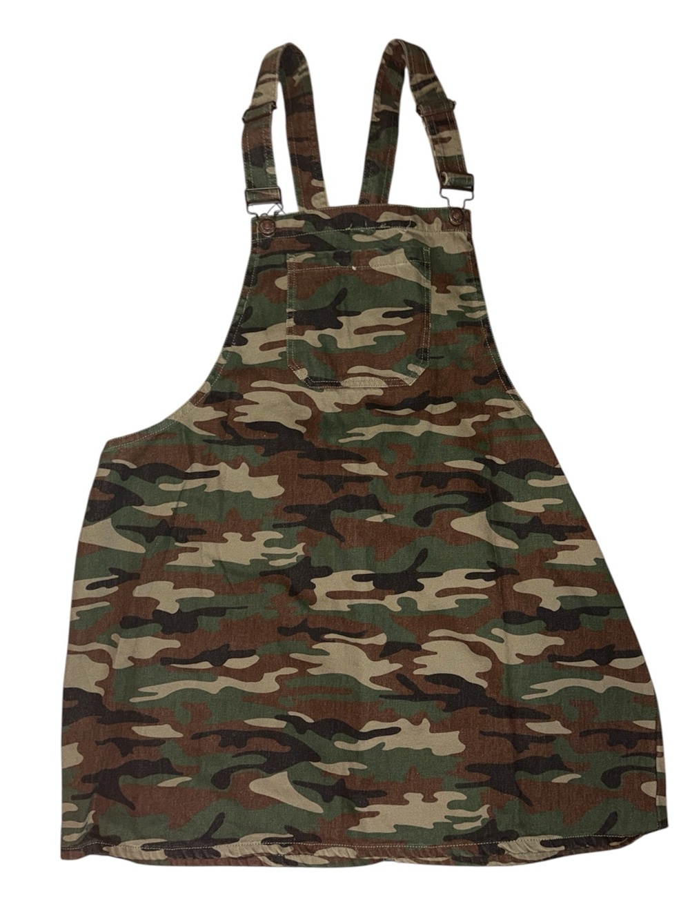 Forever 21 Camouflage Overall Pinafore Dress